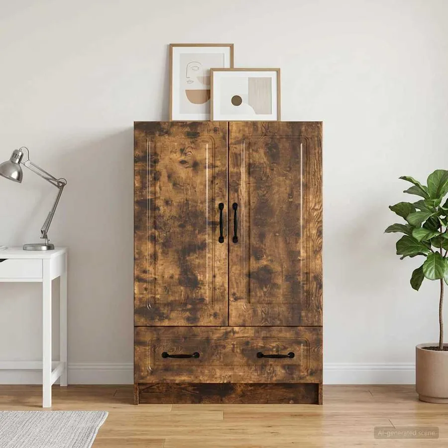 Buffet Chêne fumé 66 x 34,5 x 92 cm Bois d'ingénierie - 3