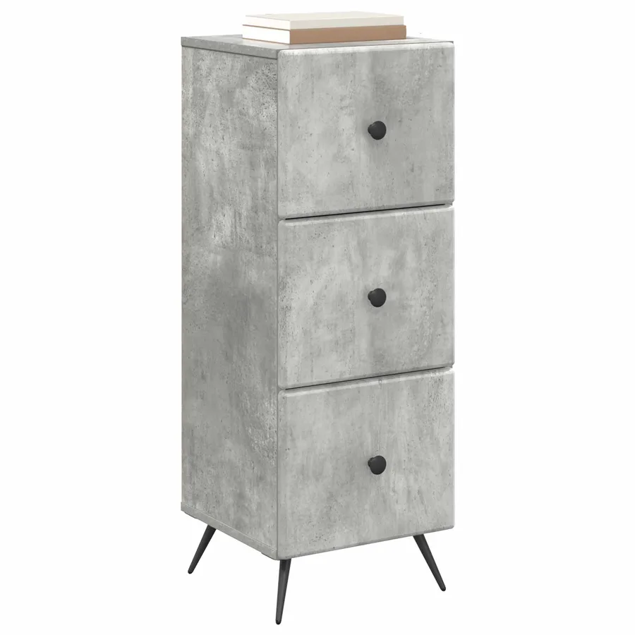 Armoire à tiroirs Gris béton 33 x 34,5 x 90 cm - 3