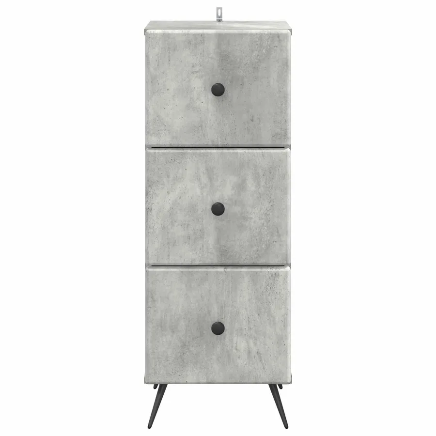Armoire à tiroirs Gris béton 33 x 34,5 x 90 cm - 6