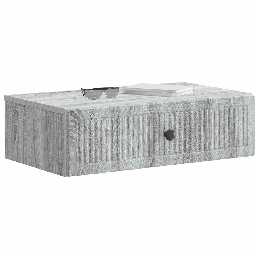 Table d'appoint murale Sonoma gris 59 x 34,5 x 17 cm - 3