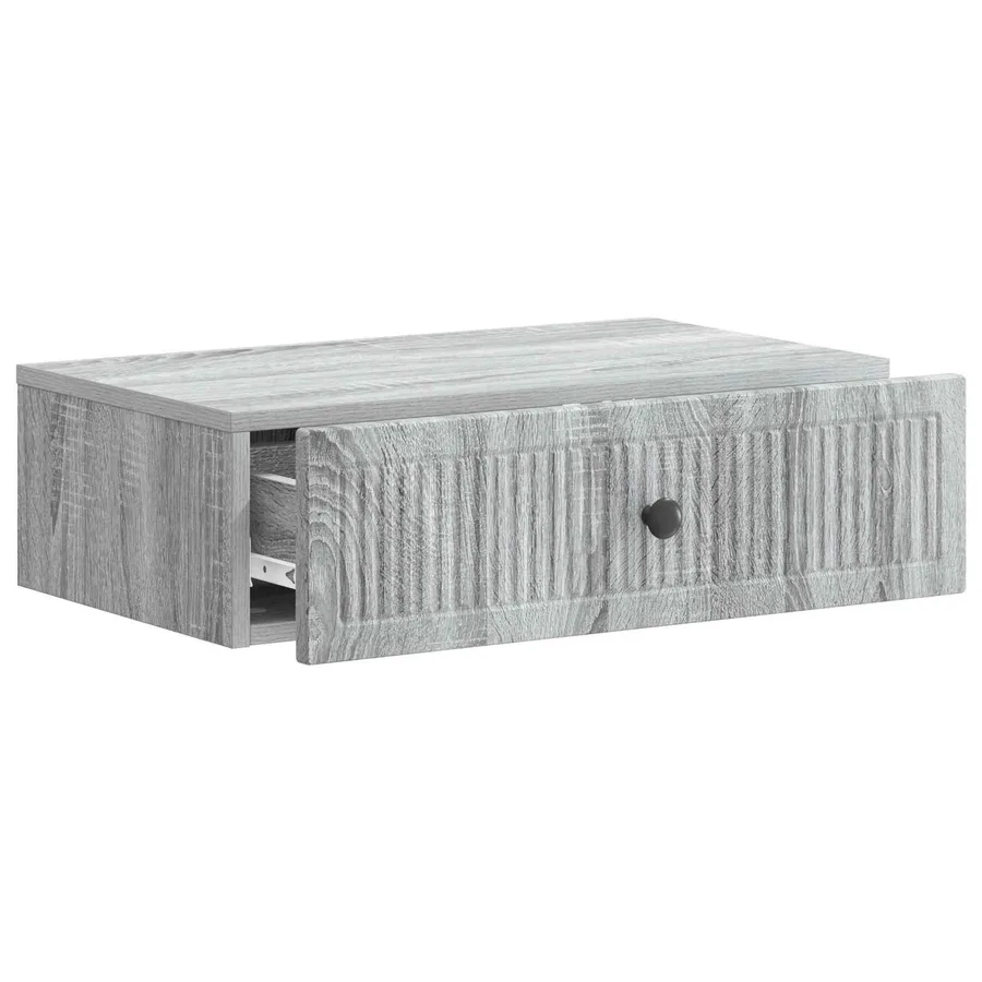 Table d'appoint murale Sonoma gris 59 x 34,5 x 17 cm - 4
