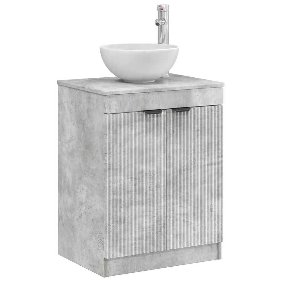 Armoire de salle de bain Gris béton 54 x 41 x 70 cm - 3