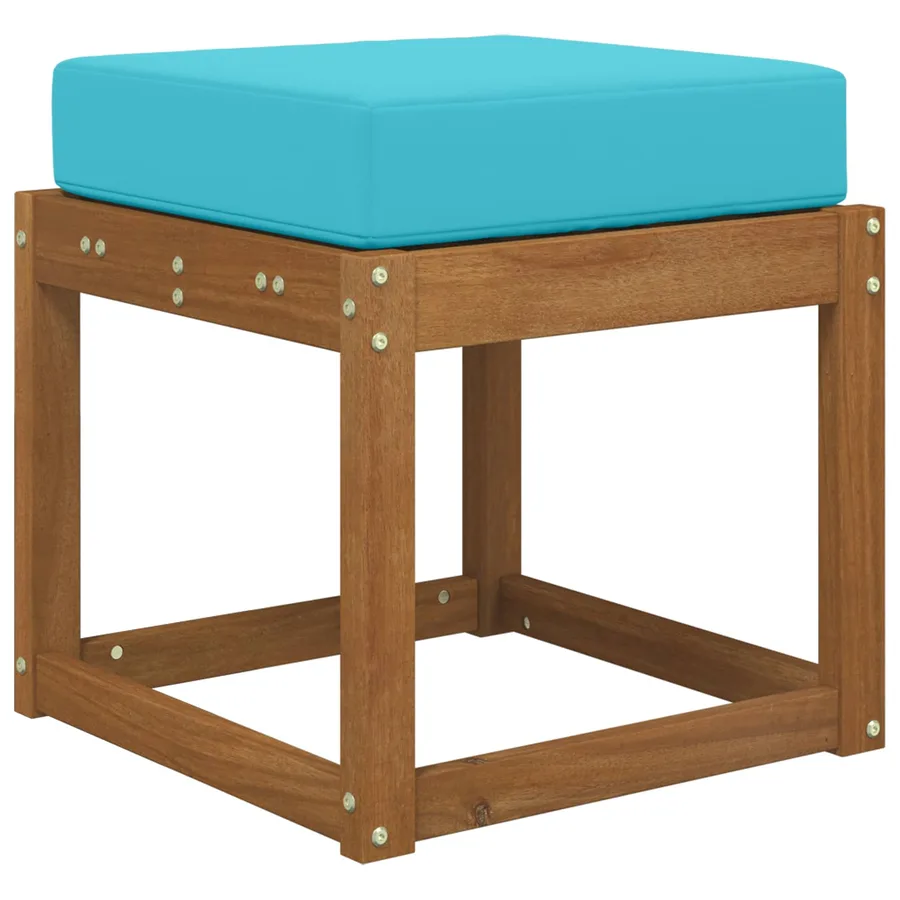 Coussin de Siège d'Extérieur Turquoise 40 x 40 x 8 cm - 3