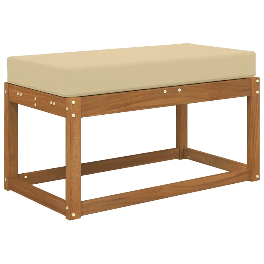Coussin de Siège d'Extérieur Beige 80 x 40 x 8 cm - 3