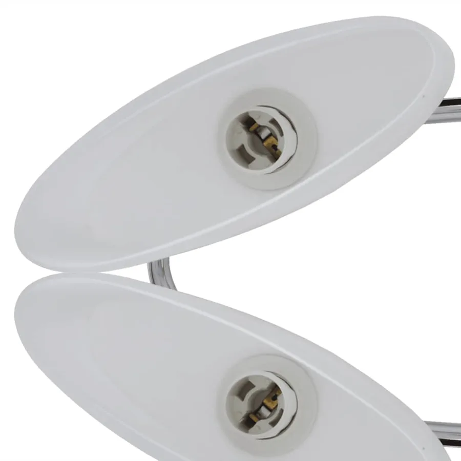 Plafonnier avec abat-jours en verre ellipsoïde 2 pcs E14 - 6