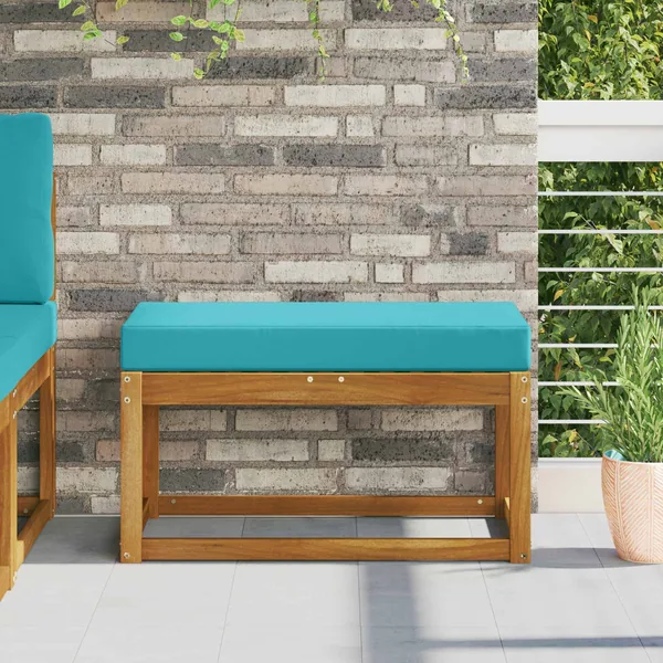 Coussin d’assise Turquoise 80 x 40 x 8 cm 100 % polyester