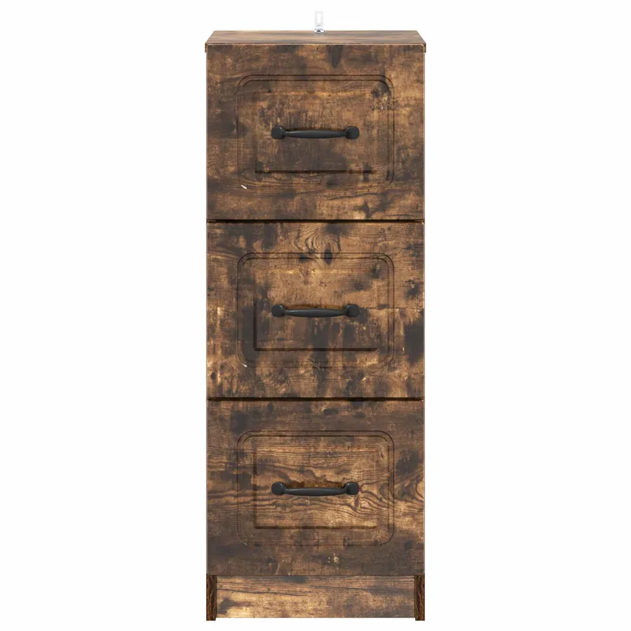 Armoire à tiroirs Chêne fumé 33 x 34,5 x 87 cm - 6