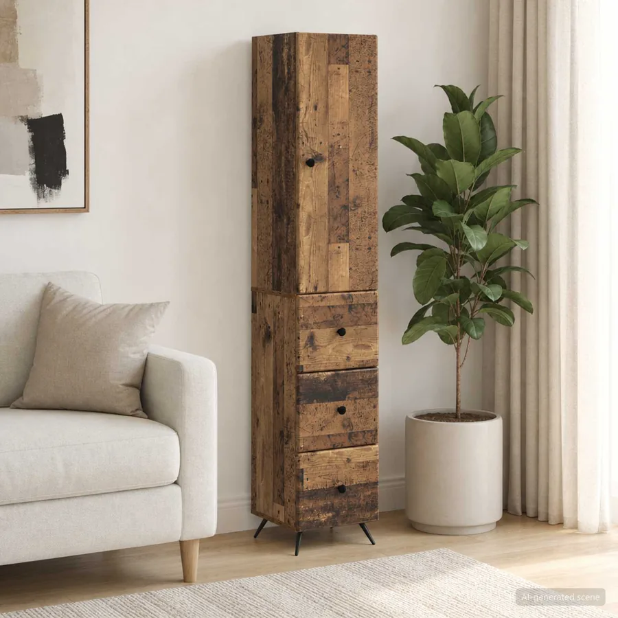 Ensemble de Meubles 2 pcs Bois ancien 34,5 x 34,5 x 90 cm