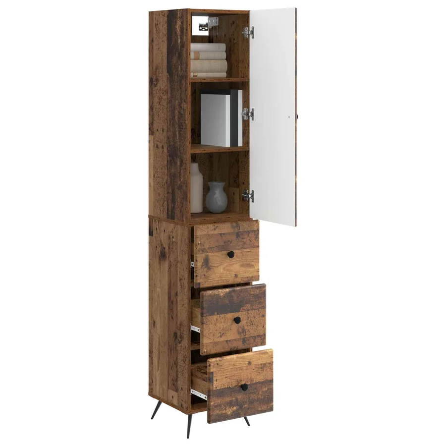 Ensemble de Meubles 2 pcs Bois ancien 34,5 x 34,5 x 90 cm - 3