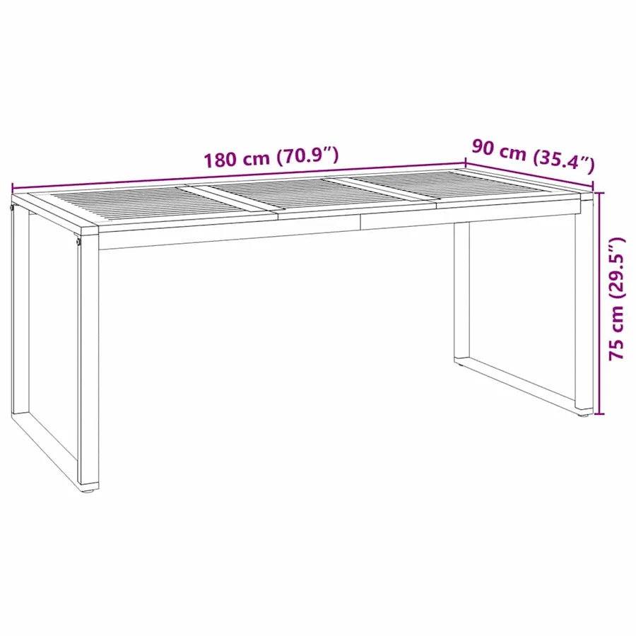 Ensemble de salle à manger pour jardin 7 pcs Noir et Marron - 11