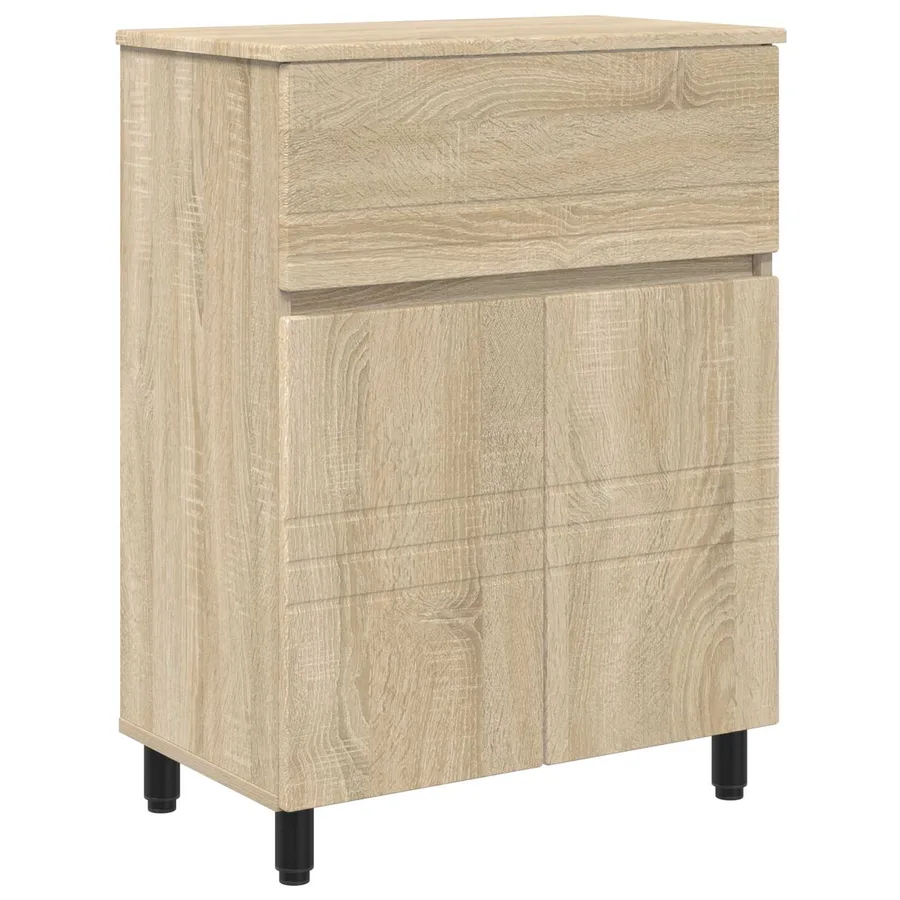 Unité de vanité de salle de bain Chêne Sonoma 60 x 35 x 80 cm - 2