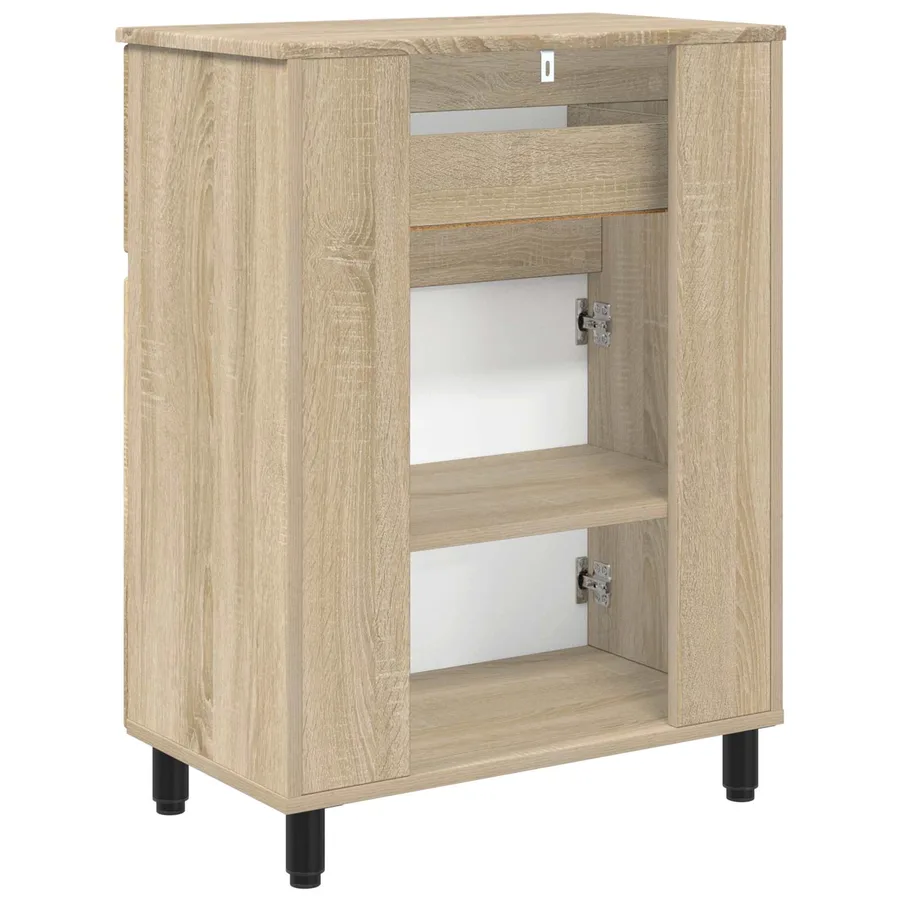 Unité de vanité de salle de bain Chêne Sonoma 60 x 35 x 80 cm - 7