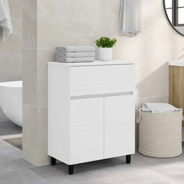 Unité de vanité de salle de bain Blanc 60 x 35 x 80 cm