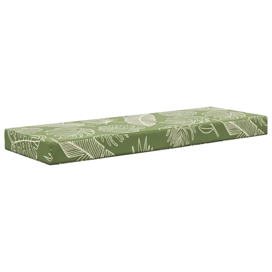 Coussin de Siège d'Extérieur Feuilles Vertes 111,5 x 40 x 8 cm - 2
