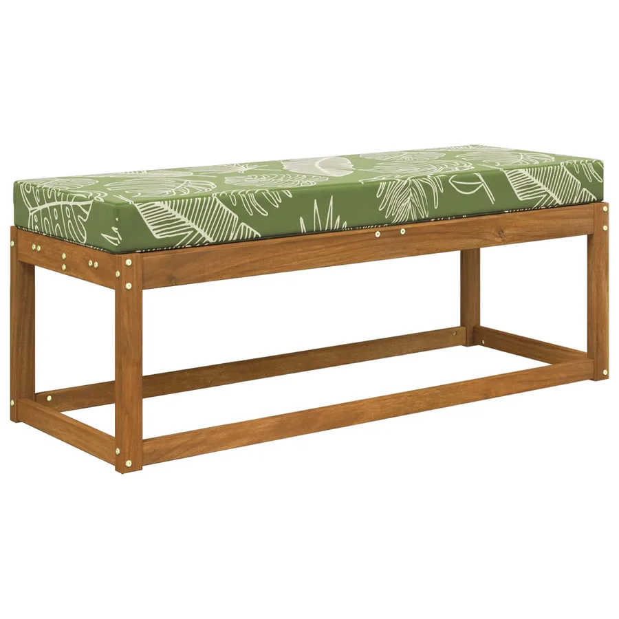 Coussin de Siège d'Extérieur Feuilles Vertes 111,5 x 40 x 8 cm - 3