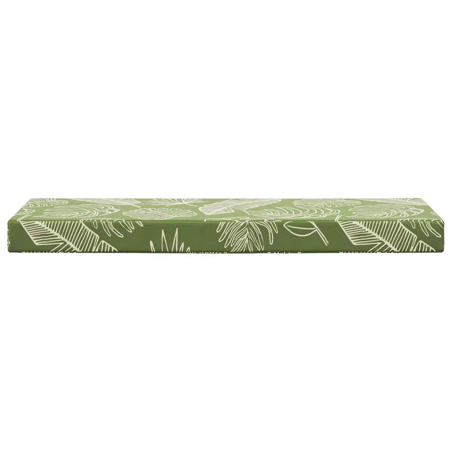 Coussin de Siège d'Extérieur Feuilles Vertes 111,5 x 40 x 8 cm - 4