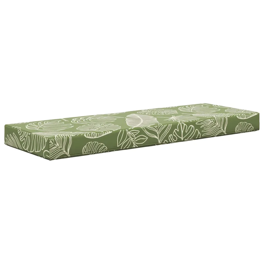 Coussin de Siège d'Extérieur Feuilles Vertes 111,5 x 40 x 8 cm - 5