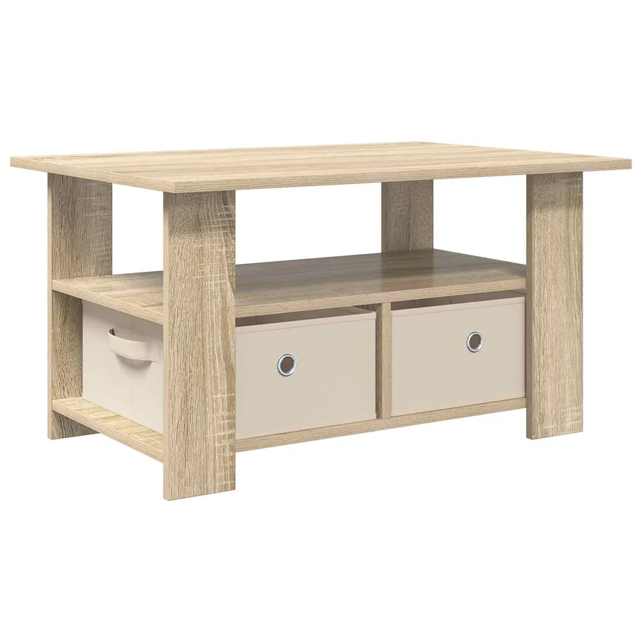 Table basse Chêne Sonoma 77 x 55 x 42 cm Bois d'ingénierie - 2