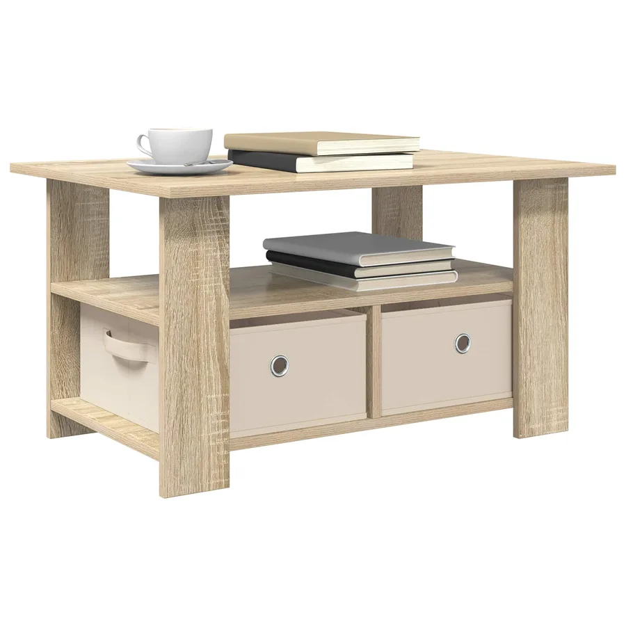 Table basse Chêne Sonoma 77 x 55 x 42 cm Bois d'ingénierie - 3