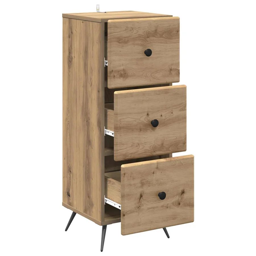 Armoire à tiroirs 33 x 34,5 x 90 cm Bois d'ingénierie - 5