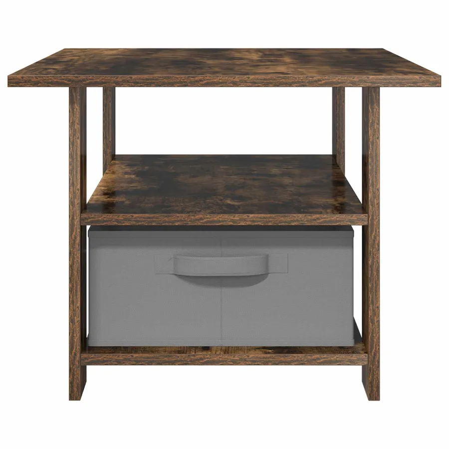 Table basse Chêne fumé 77 x 55 x 42 cm Bois d'ingénierie - 6
