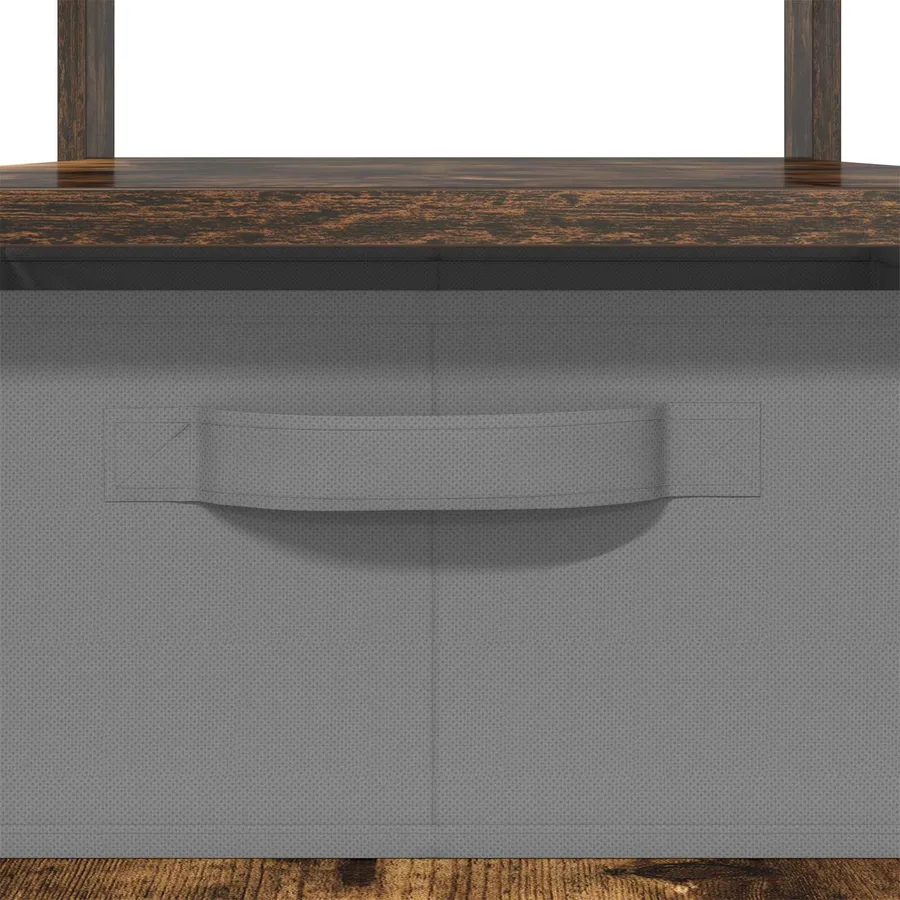 Table basse Chêne fumé 77 x 55 x 42 cm Bois d'ingénierie - 9