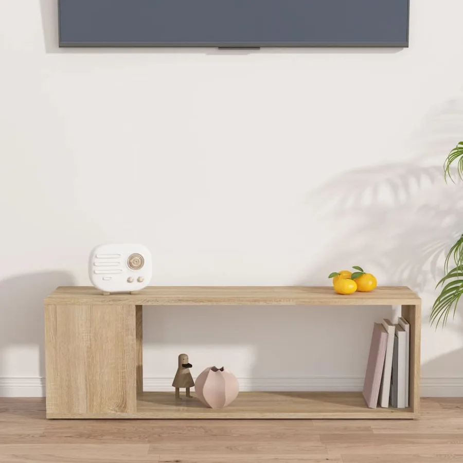 Meuble TV Chêne sonoma 100x24x32 cm Bois d'ingénierie - 5