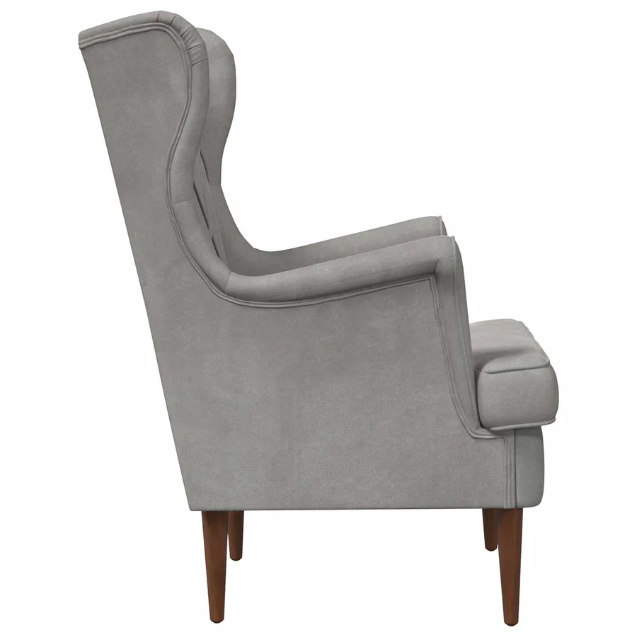 Fauteuil Gris clair Velours - 5