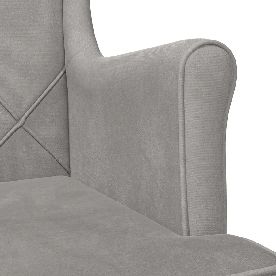 Fauteuil Gris clair Velours - 7