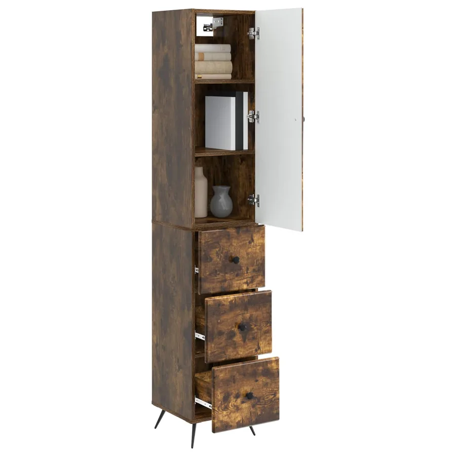 Ensemble de Meubles 2 pcs Chêne fumé 34,5 x 34,5 x 90 cm - 3