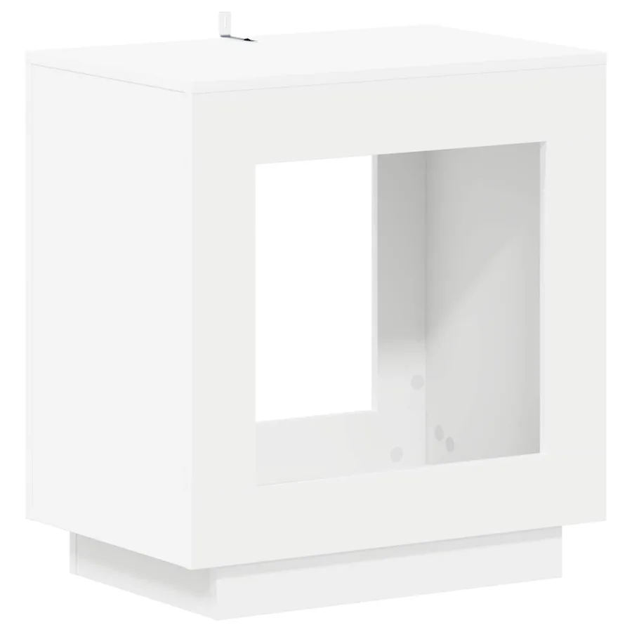 Table d'appoint Blanc 60 x 40 x 65 cm Bois d'ingénierie - 2