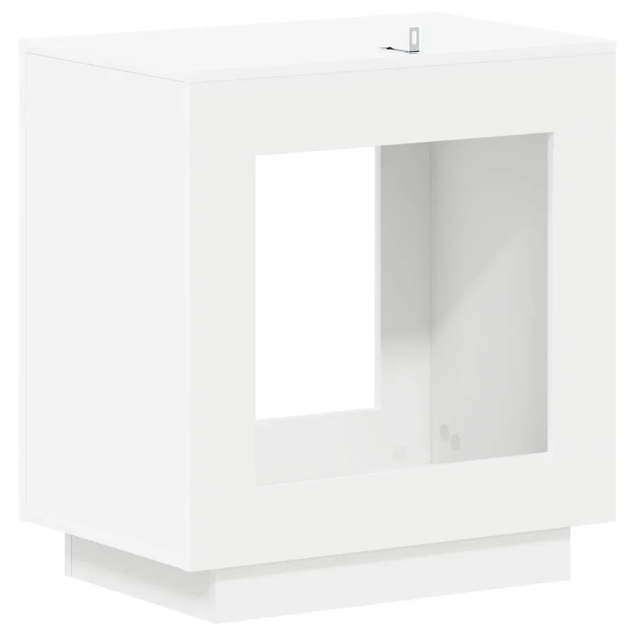 Table d'appoint Blanc 60 x 40 x 65 cm Bois d'ingénierie - 6