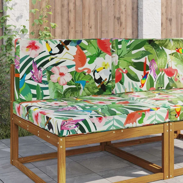 Coussin de canapé d'extérieur 2 pcs coloré Polyester