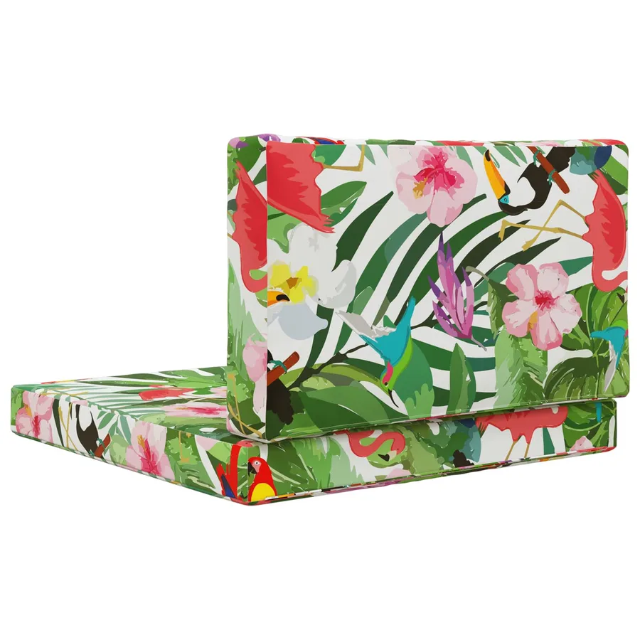 Coussin de canapé d'extérieur 2 pcs coloré Polyester - 7