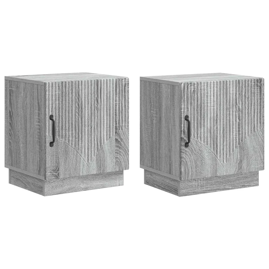 Table de chevet 2 pcs Sonoma gris 43 x 34,5 x 47 cm - 2