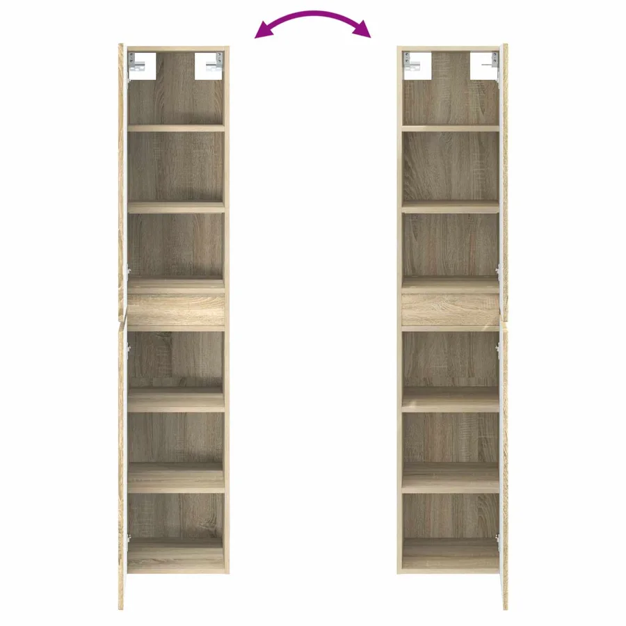 Ensemble d'armoire de salle de bain 5 pcs Chêne Sonoma - 13