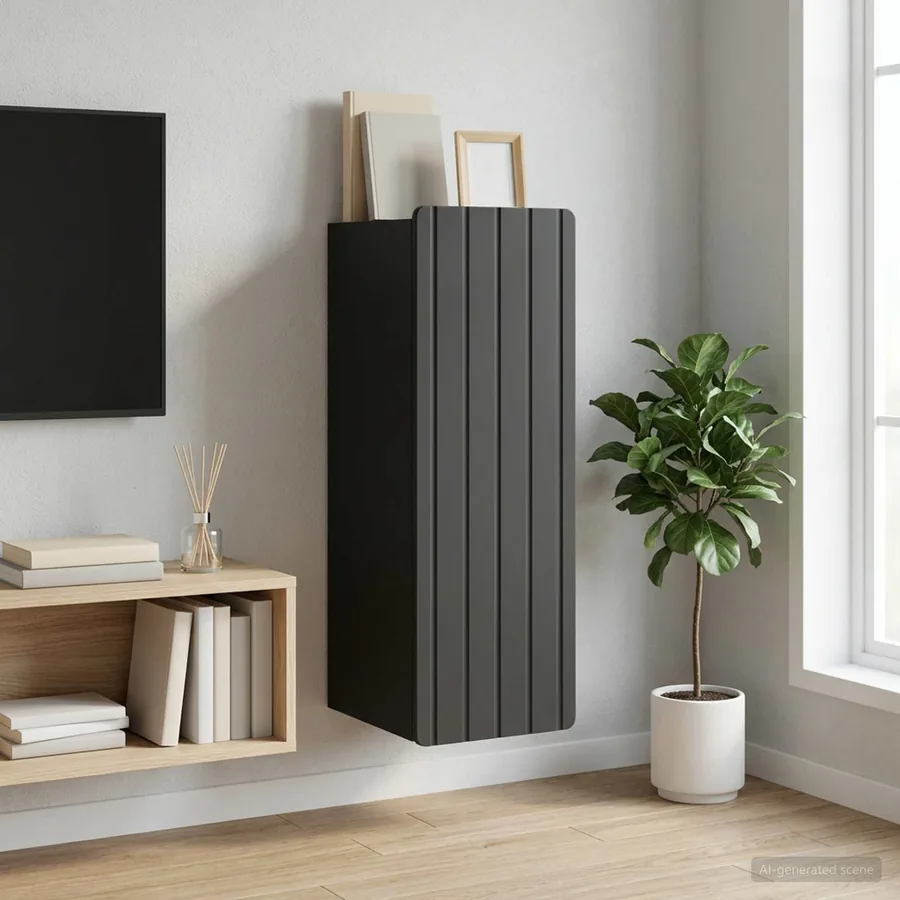 Armoire Murale Noir 33 x 34,5 x 94 cm Bois d'ingénierie