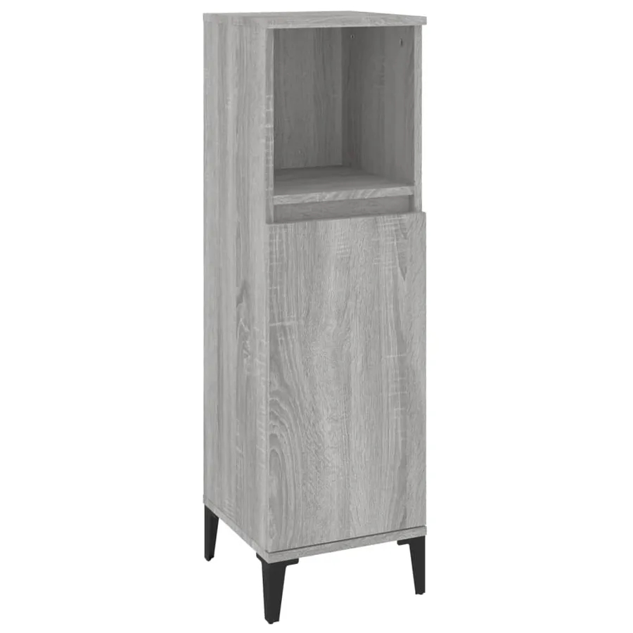 Ensemble de meubles de salle de bain 3 pcs Sonoma gris - 7