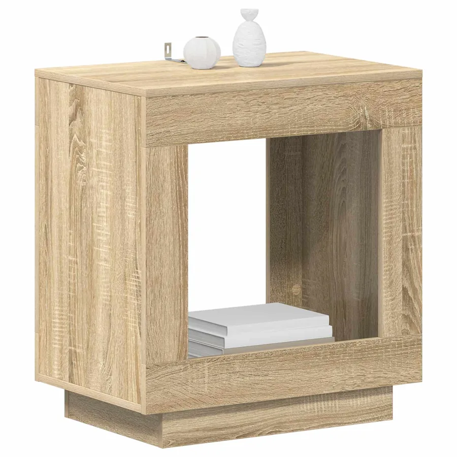 Table d'appoint Chêne Sonoma 60 x 40 x 65 cm Bois d'ingénierie - 3