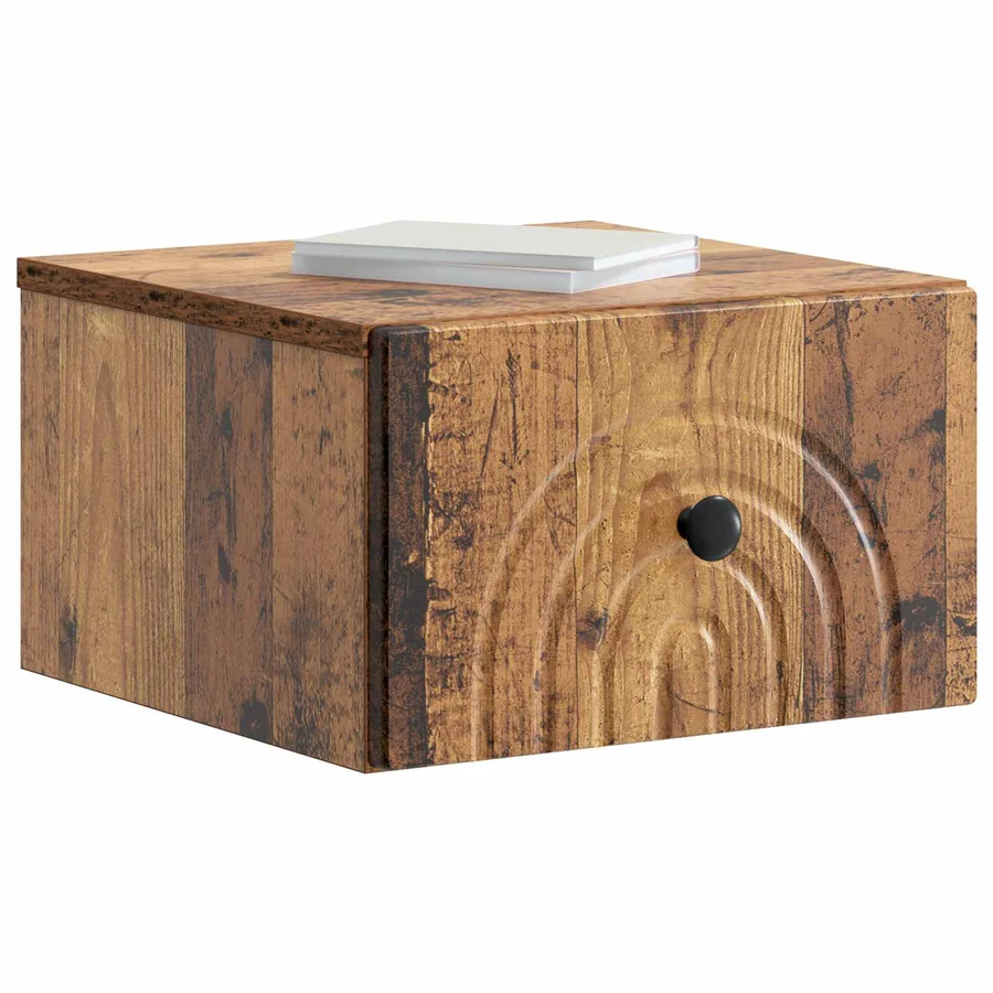 Cabinet de chevet mural 2 pcs Bois ancien 33 x 34,5 x 20 cm - 3