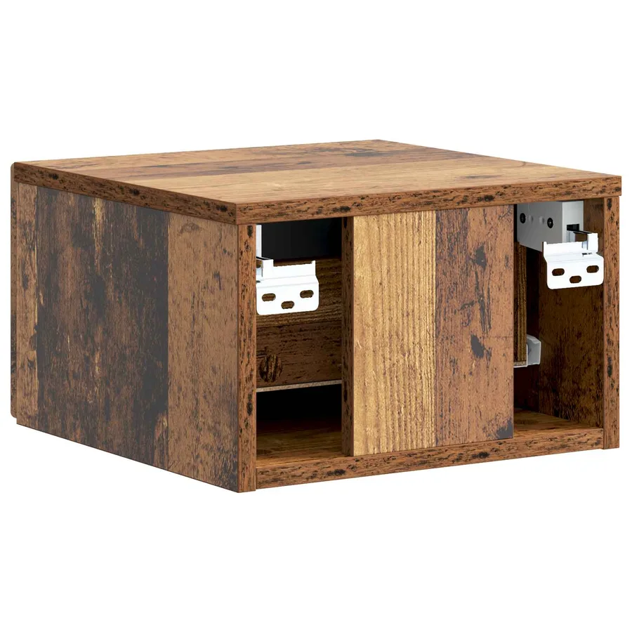 Cabinet de chevet mural 2 pcs Bois ancien 33 x 34,5 x 20 cm - 9
