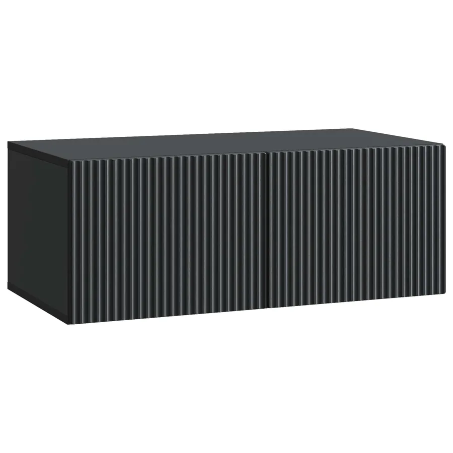 Meuble TV mural Noir 78,5 x 41 x 30 cm Bois d'ingénierie - 2