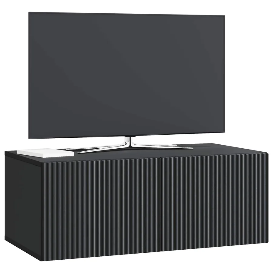 Meuble TV mural Noir 78,5 x 41 x 30 cm Bois d'ingénierie - 3