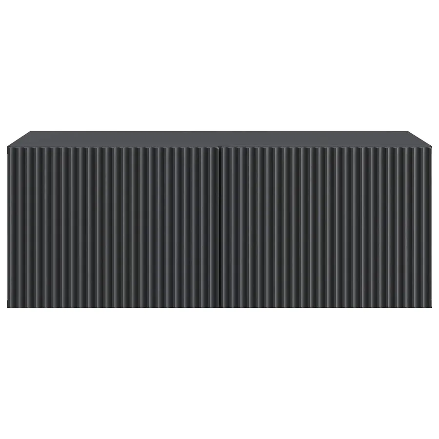 Meuble TV mural Noir 78,5 x 41 x 30 cm Bois d'ingénierie - 6
