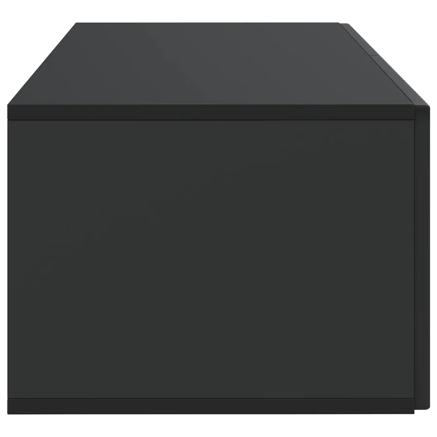 Meuble TV mural Noir 78,5 x 41 x 30 cm Bois d'ingénierie - 7