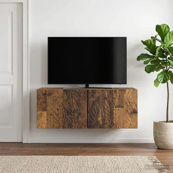 Meuble TV mural 78,5 x 31 cm Bois ancien Bois d'ingénierie