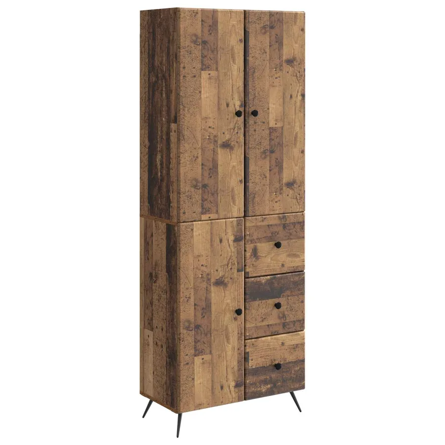 Ensemble de Meubles 2 pcs Bois ancien Bois d'ingénierie - 2