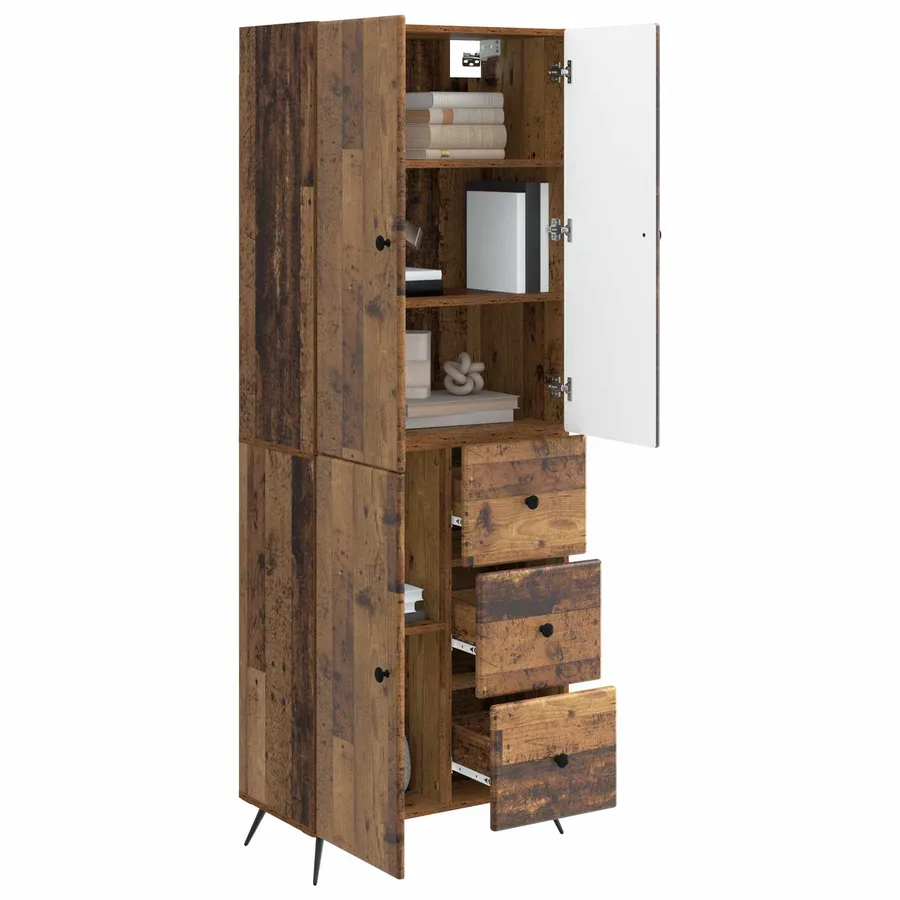 Ensemble de Meubles 2 pcs Bois ancien Bois d'ingénierie - 3