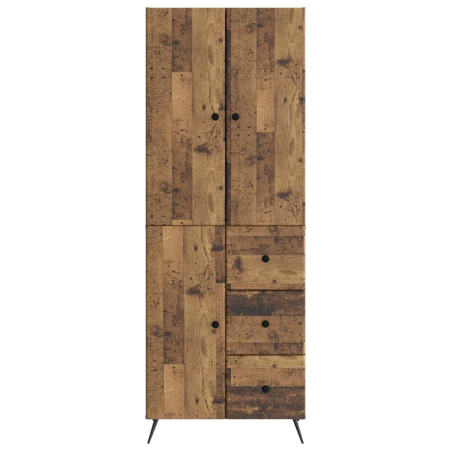 Ensemble de Meubles 2 pcs Bois ancien Bois d'ingénierie - 5
