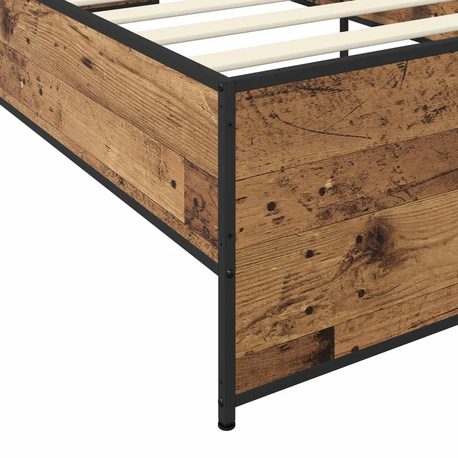 Cadre de lit Bois ancien 80 x 200 cm Bois d'ingénierie - 5